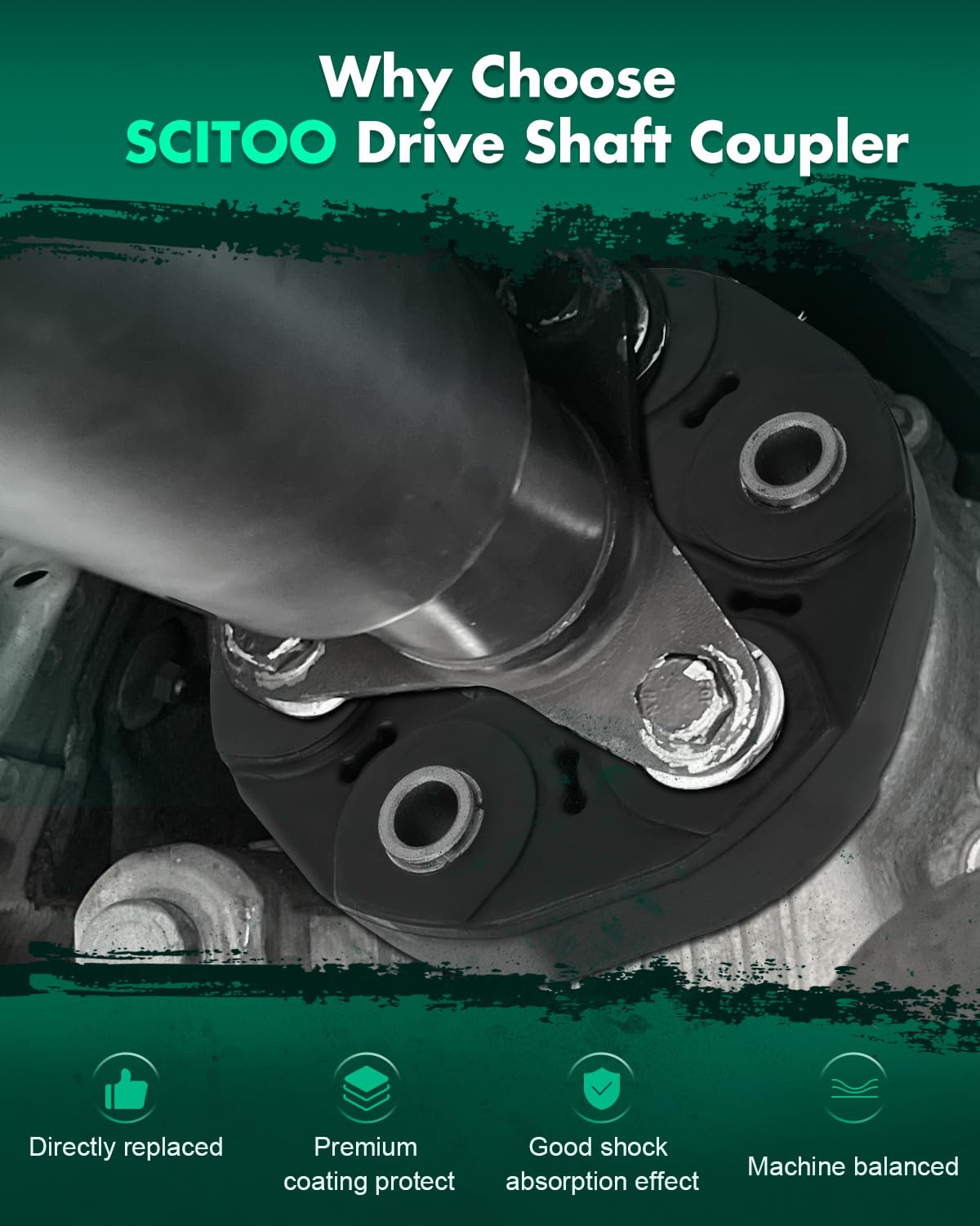 SCITOO Driveshaft Drive Shaft Coupler Flex Joint Shaft Coupling Compatible for Audi for A3 Quattro 2006-2007,for Audi for TT Quattro 2000-2006,for Volkswagen for Golf 2004,Replace OE 1J0521127A
