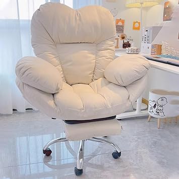 Lazy Sofa Gaming Chair with Footrest for Bedroom, Ergonomic Recliner Chair, Large Desk Seat with Backrest for Living Room