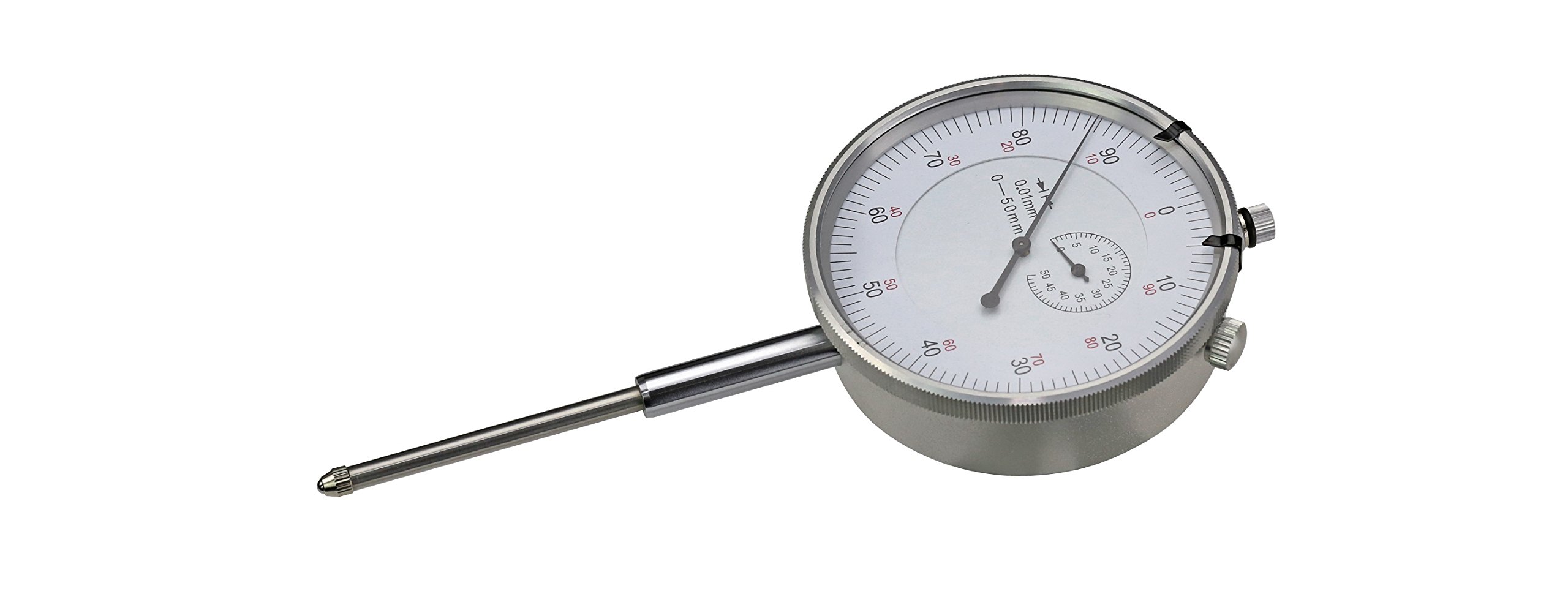 CNC QUALITÄT Groß- Messuhr 50 mm Messbereich - Genauigkeit 0,01 mm - Metallgehäuse