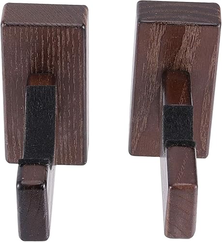 Miniatura 4 de HAKZEON 6 soportes para bates de béisbol, soportes de madera maciza, soporte de pared para bates de béisbol con 9 tapones protectores y 9 tornillos