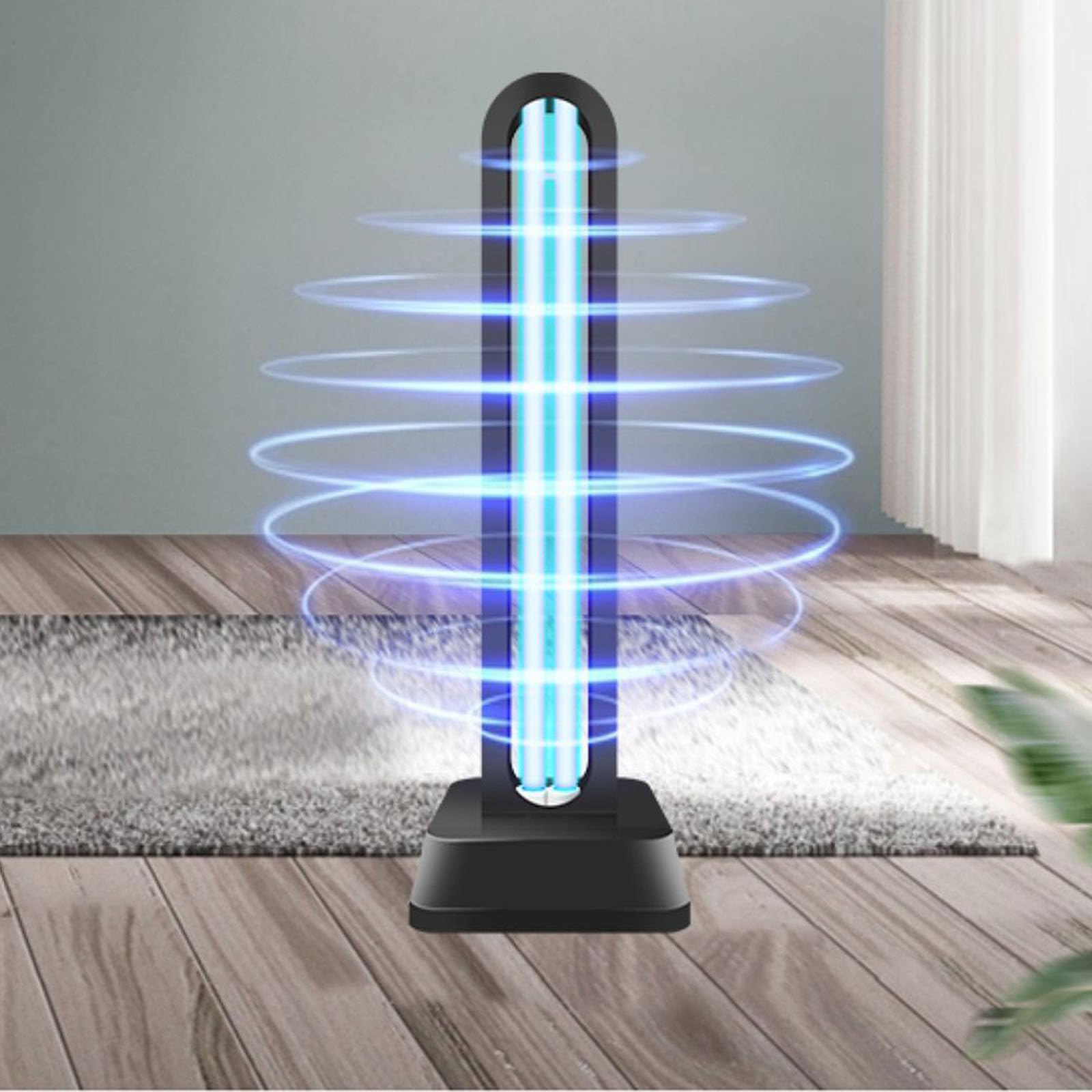 Esterilizador de desinfección con temporizador de control remoto germicida UVC, mata el moho, los ácaros del polvo, las bacterias y los virus - Luz UV de 39 W 220 V