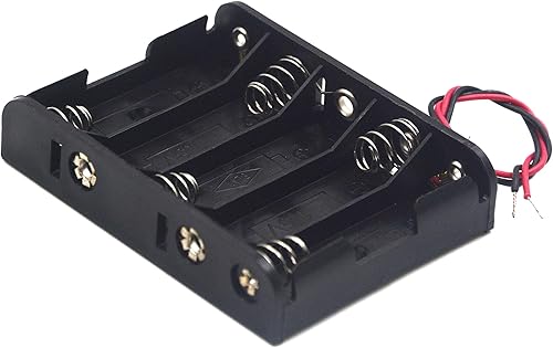 Miniatura 6 de Paquete de 2 5 soportes para pilas AA, 5 soportes de batería AA con cables, 5 soportes de batería AA con cables