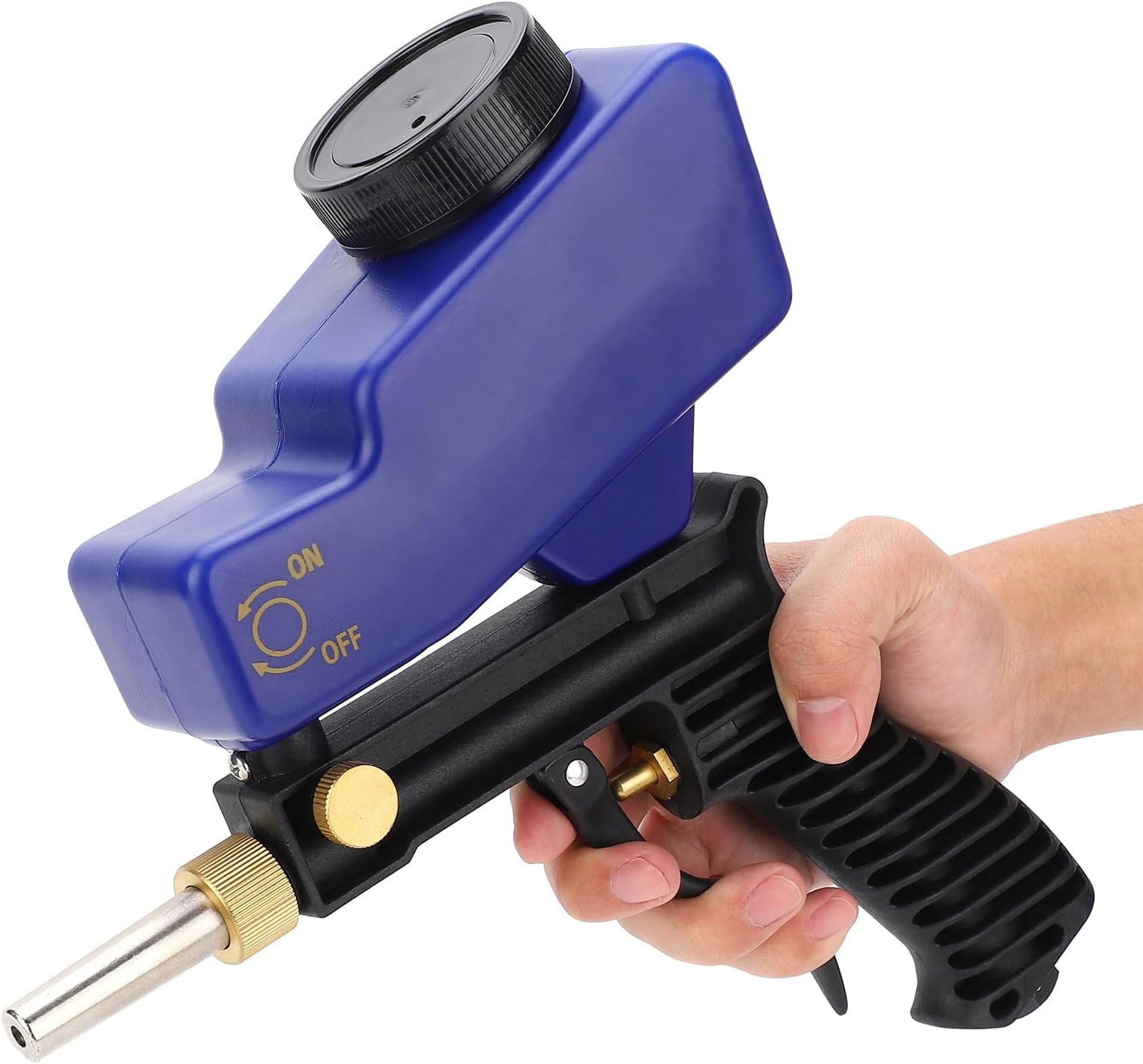 Air Sandblaster Gun, Aluminum Sand Blaster Gun Kit with Filter, Gravity Sandblasting Gun with Air Tube Connector for Sandblast Cabinets