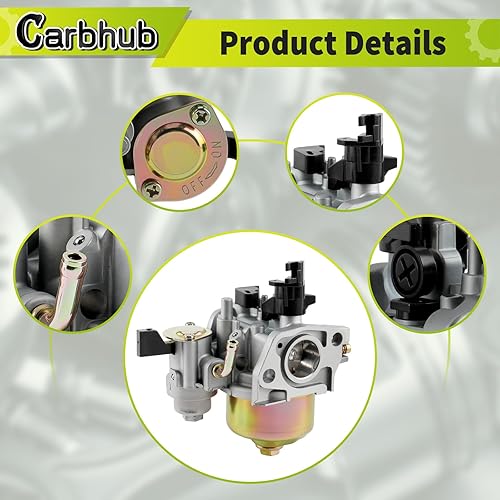 Miniatura 5 de Carbhub Carburador para Honda GX160 5.5HP GX200 6.5 HP Engine Harbor Freight Predator 212cc Homelite Lavadora a presión 179CC 180cc DJ165F 2700PSI