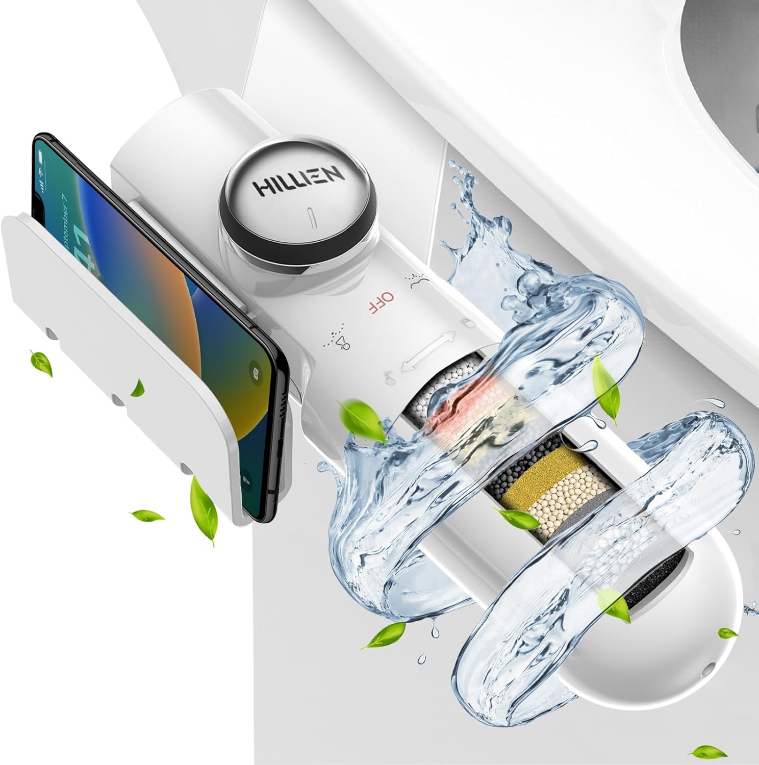 Ultra-Slim Bidet Attachment for Toilet