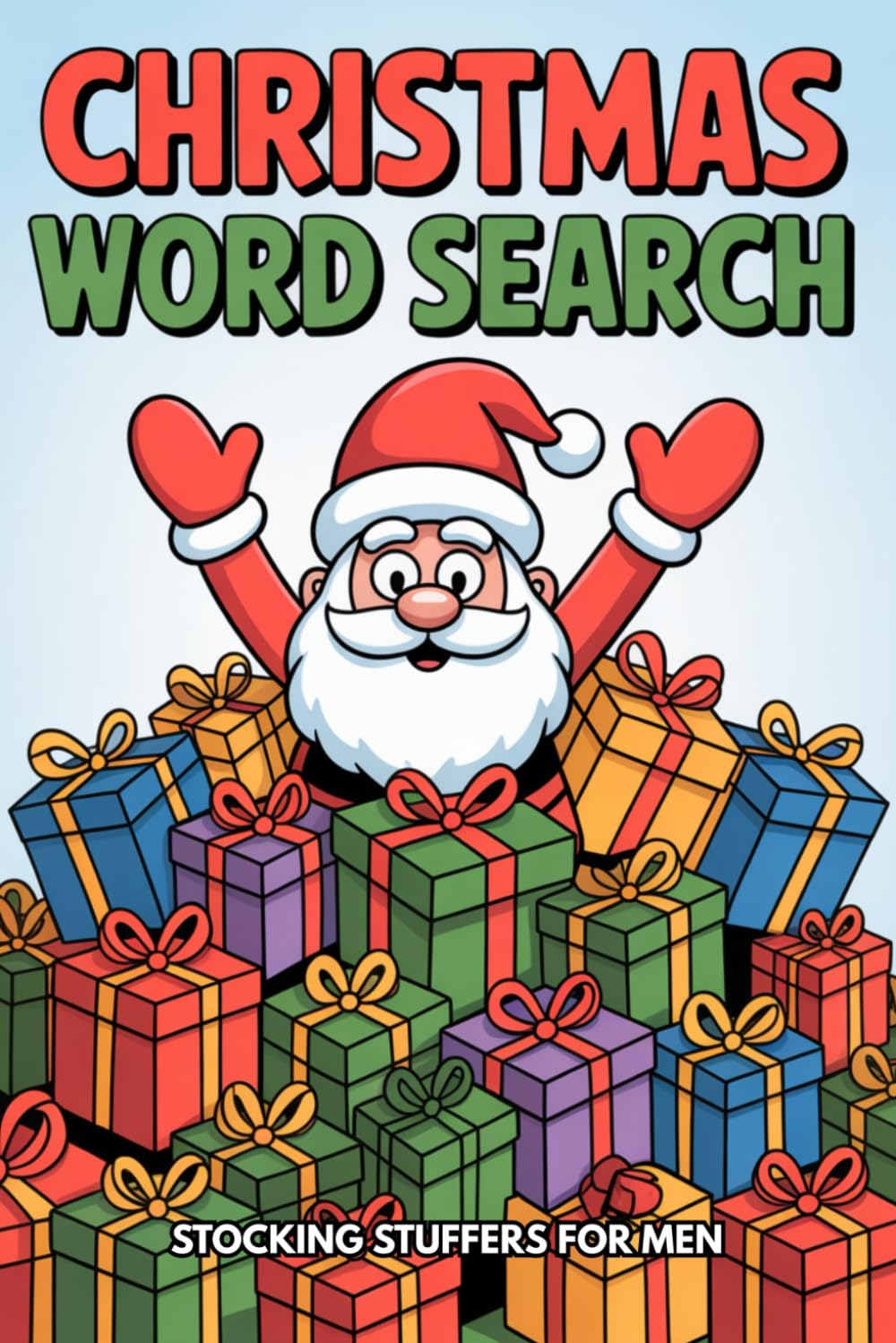 Stocking Stuffers for Men: Word Search Book for Adults: Festive Cozy Relaxing Word Puzzles with Solutions