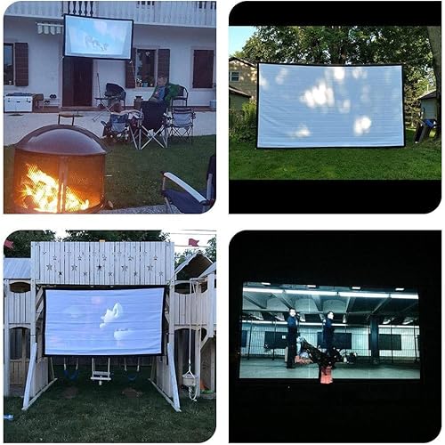 Miniatura 3 de Pantalla de proyector, pantalla portátil simple para exteriores, pantalla de proyección frontal y trasera de viaje 169, pantalla de proyección