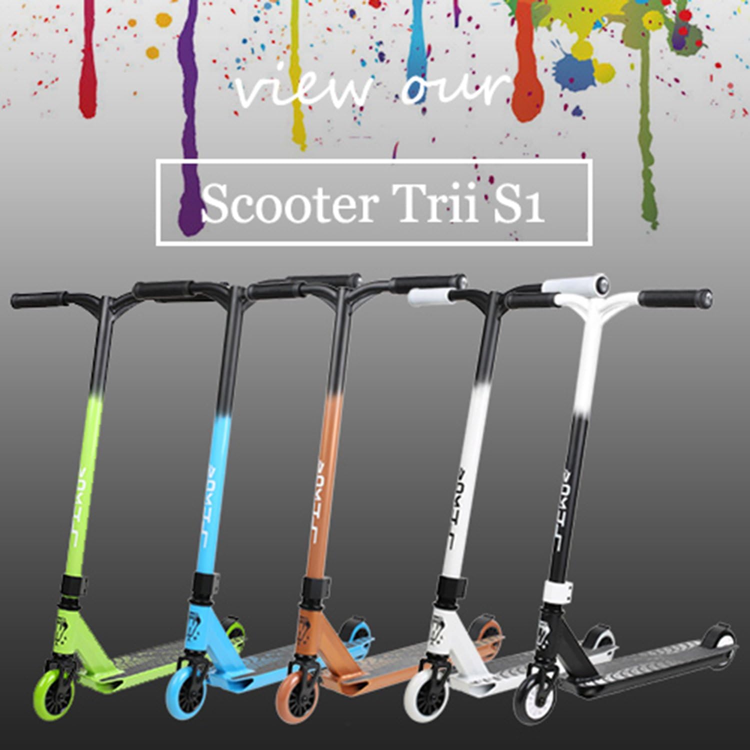 VOKUL Pro Stunt Scooter - Freestyle Trick Scooter Best Entry Level Pro Scooter for Age 7 Up Kids,Boys,Girls - Durable, Smooth, CrMo4130 Chromoly Bar,Reinforced Deck,Nice Color Design