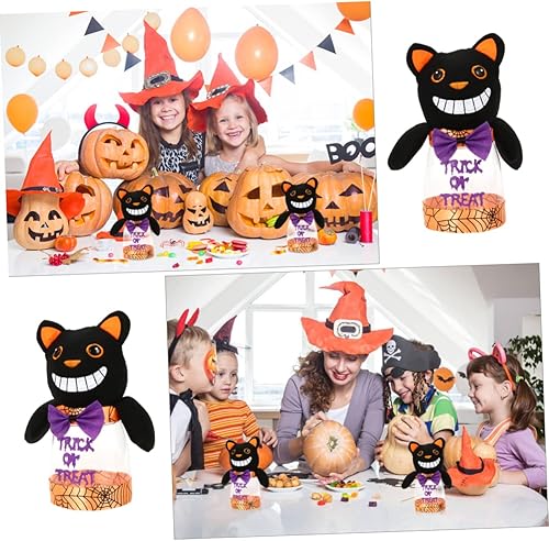 Miniatura 9 de UPKOCH Cookie Decorating 1pc Halloween Candy Jar Niño Con Cubierta Caja De Caramelos Plástico Titular De Caramelos De Plástico