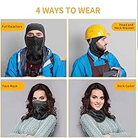 Vista 6 de Balaclava Winter Ski Face Mask Breathable Windproof Thermal for Motorcycle Riding Cycling in Cold Weather