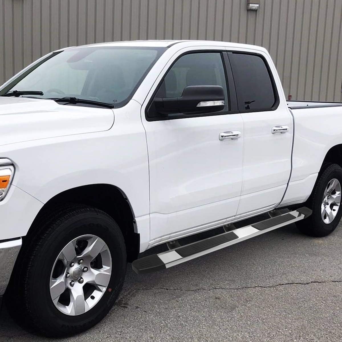 DNA MOTORING 6 Inches Running Boards Compatible with 11-18 Ram 1500 Crew Cab 4-Door, Stainless Steel Flat Side Step Nerf Bars,STEPB-ZTL-8157-525-SS