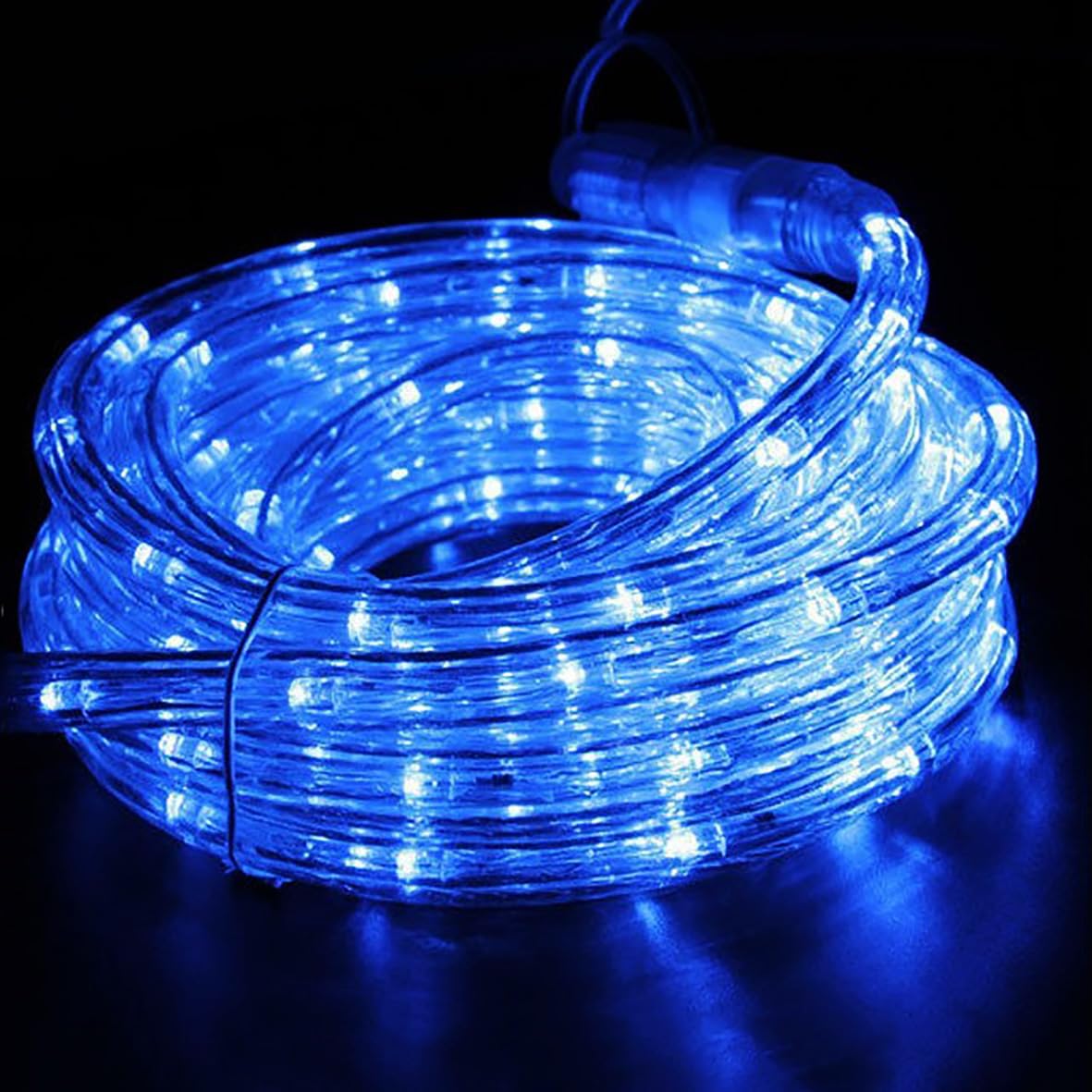 Bobina 50 metri TUBO LED luminoso luce Blu 220v IP65 LUCE FISSA 2pin