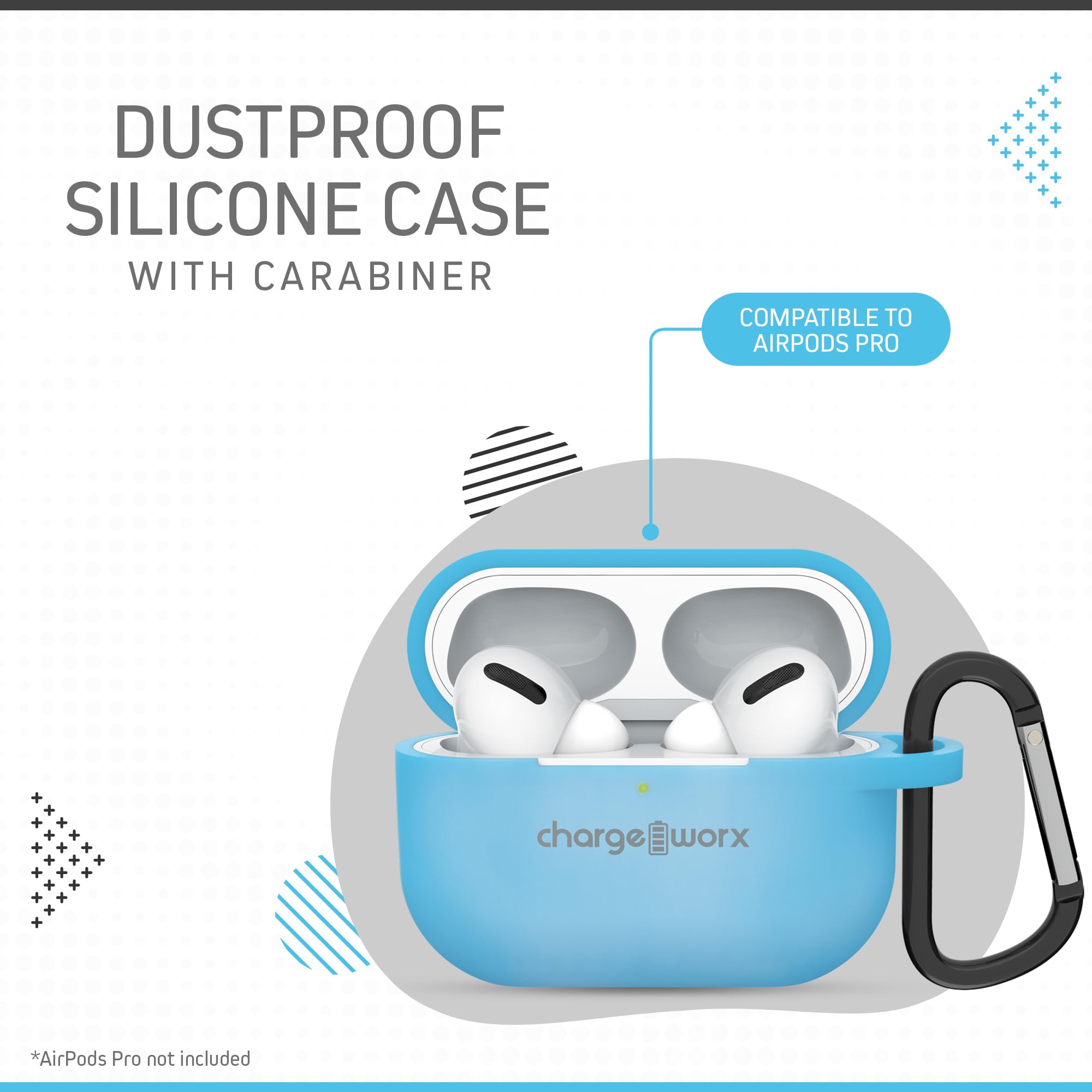 Amazon.com: ChargeWorx 4-Piece AirPods Accessory Kit, Silicone