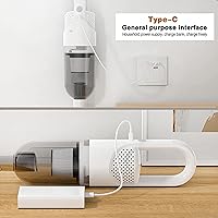 Vista 4 de Aspiradora ligera 6 en 1 con potente motor de 100 W, mini aspiradora portátil de mano para suelos duros domésticos, alfombras y pelo de mascotas