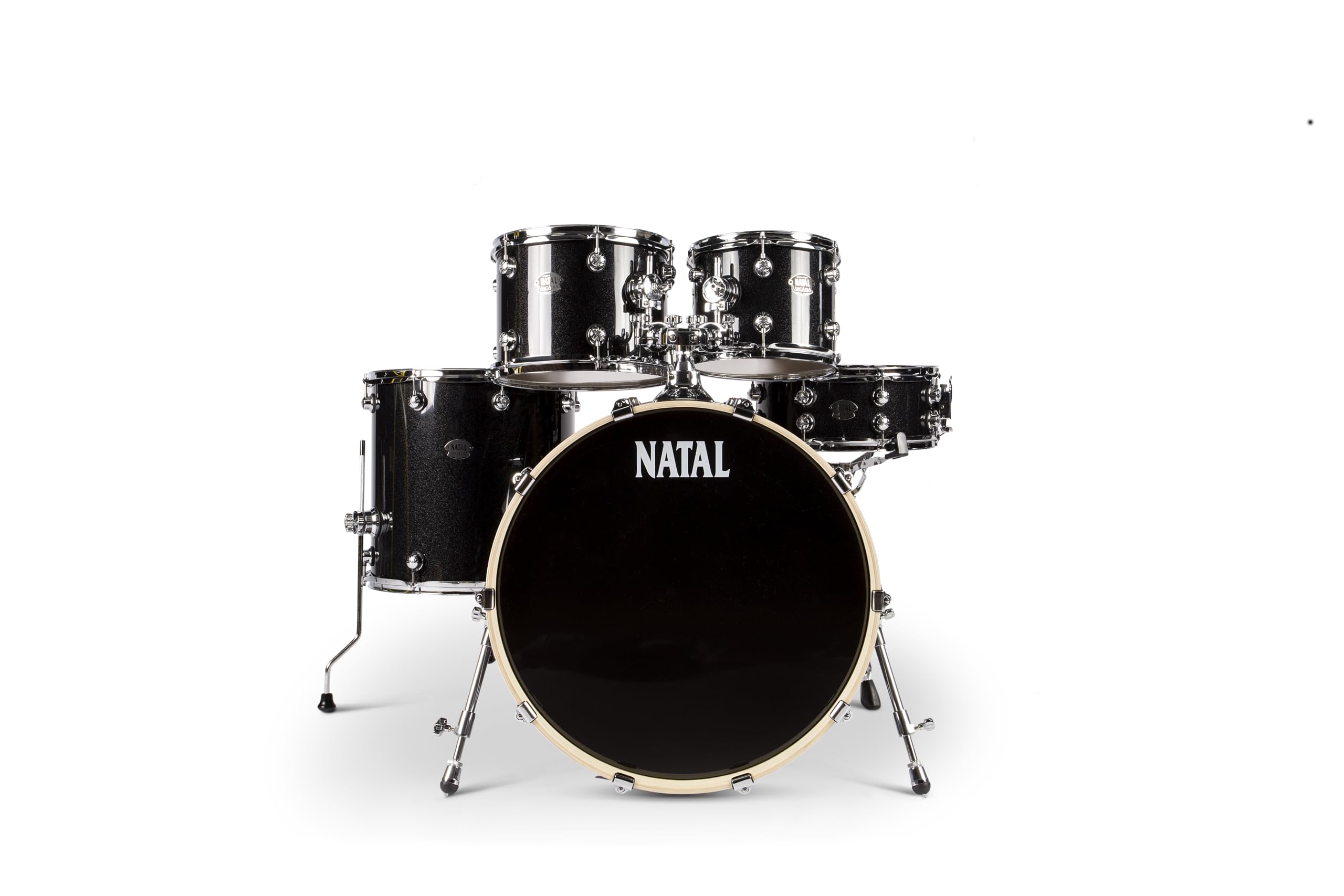 Natal UF22 5-Piece Drum Set Arcadia Series with Hardware – Black Sparkle