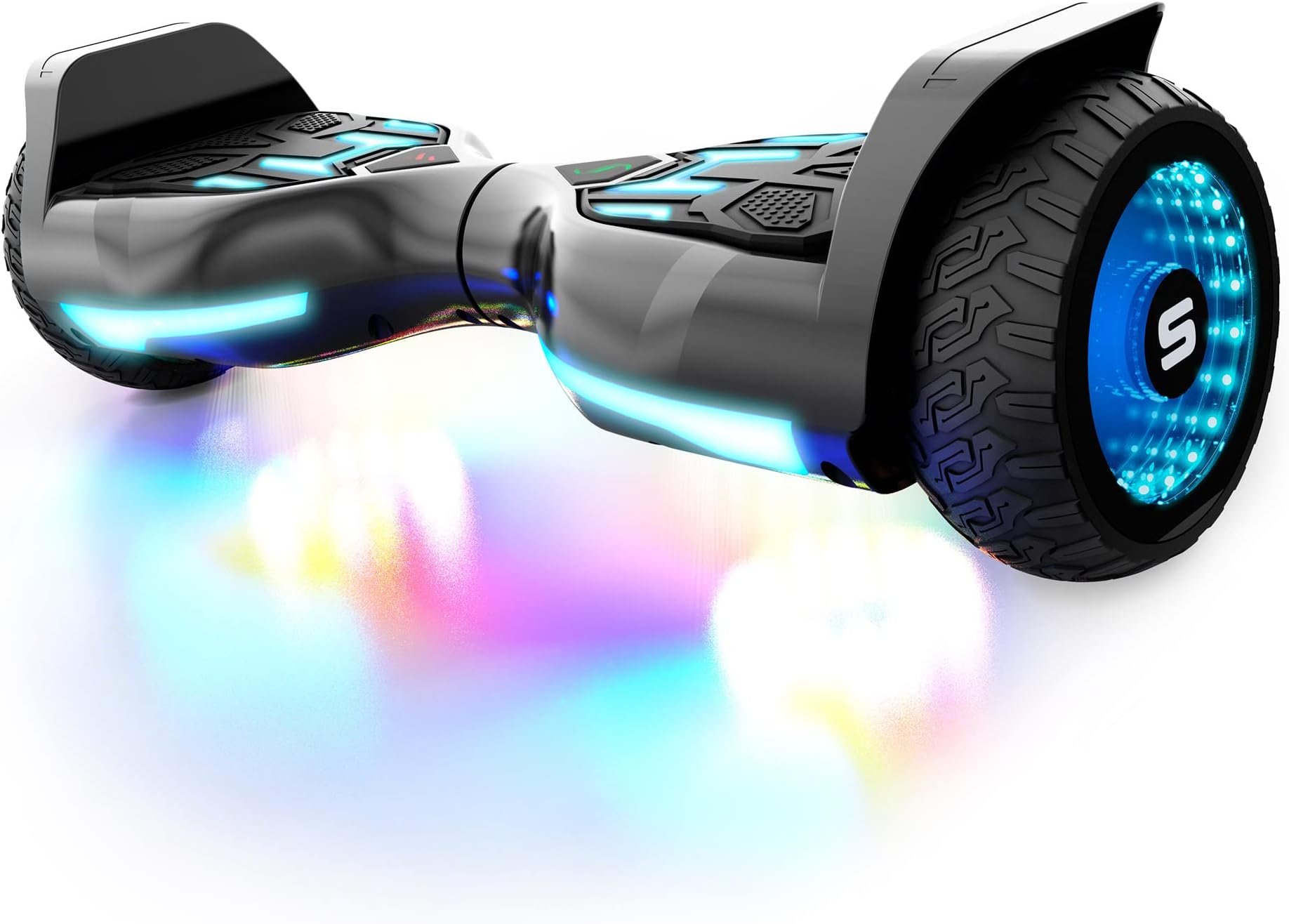 Swagtron Swagboard Warrior Hoverboard with Speaker Synced Lighting FX Powered by LiFePo Battery Technology