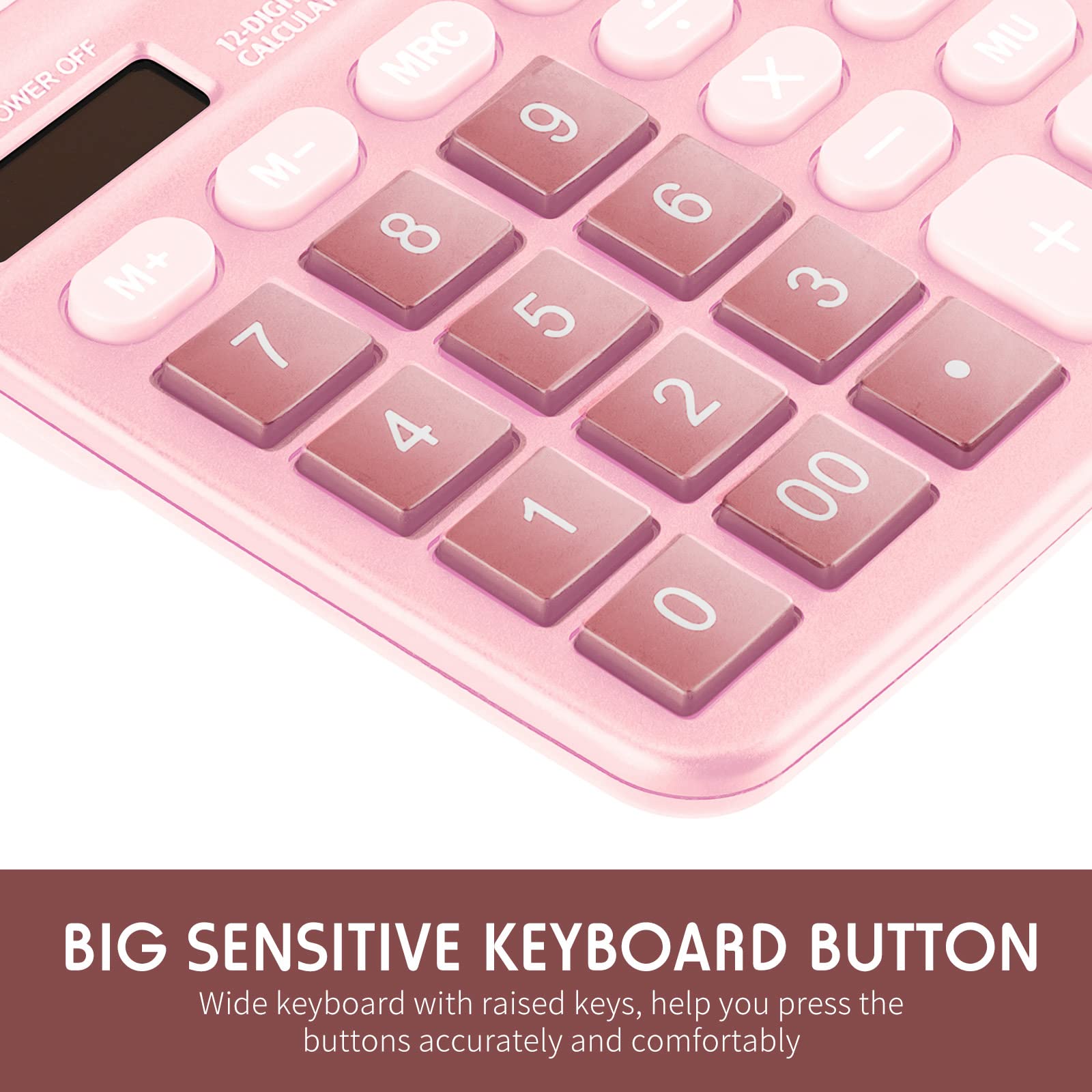 8 Pieces 12-Digit Calculator, Solar Basic Desktop Calculator Large - View #11