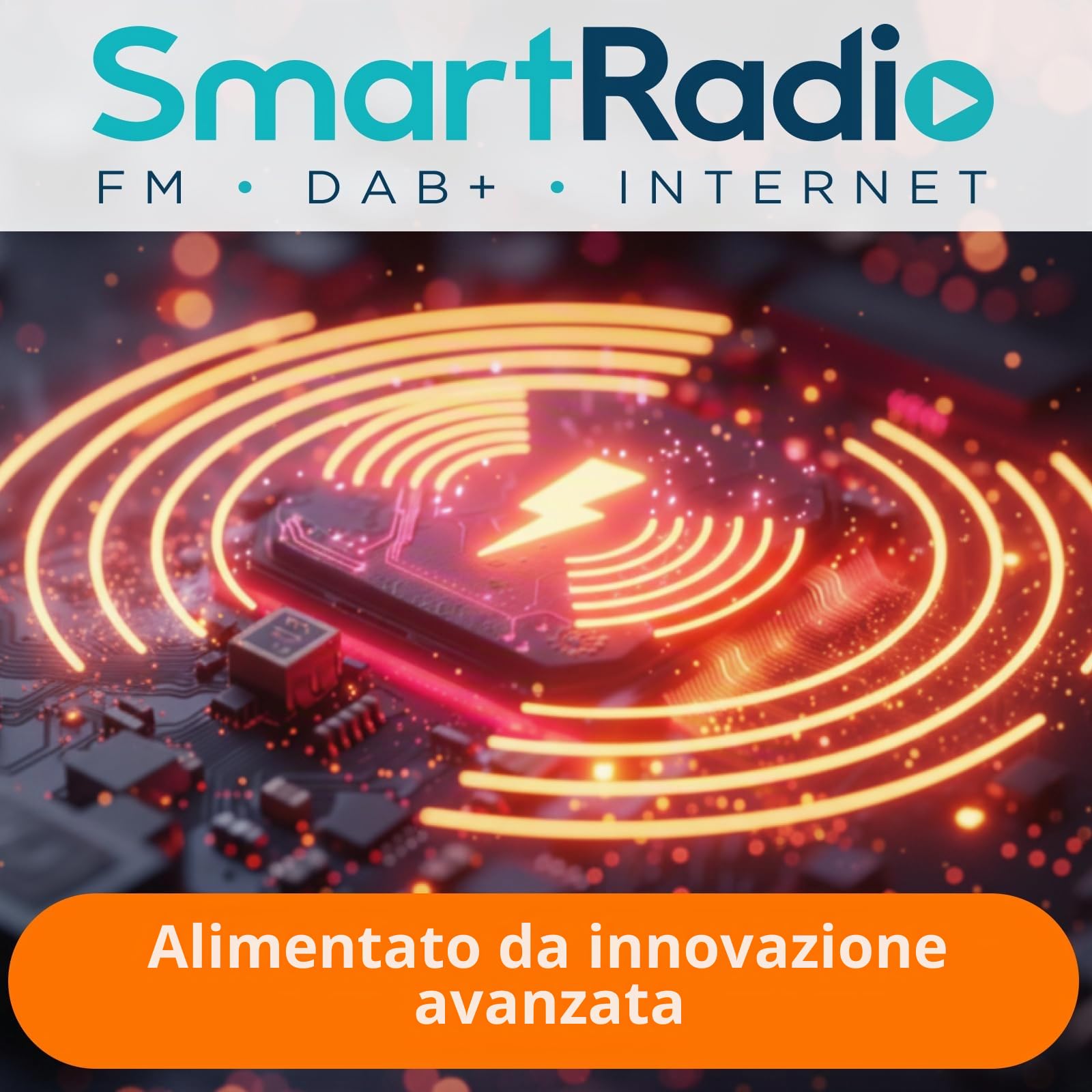 SR10 Internet Radio DAB+ Wi-Fi Lettore Podcast Bluetooth FM Cucina Doppio Allarme Noce