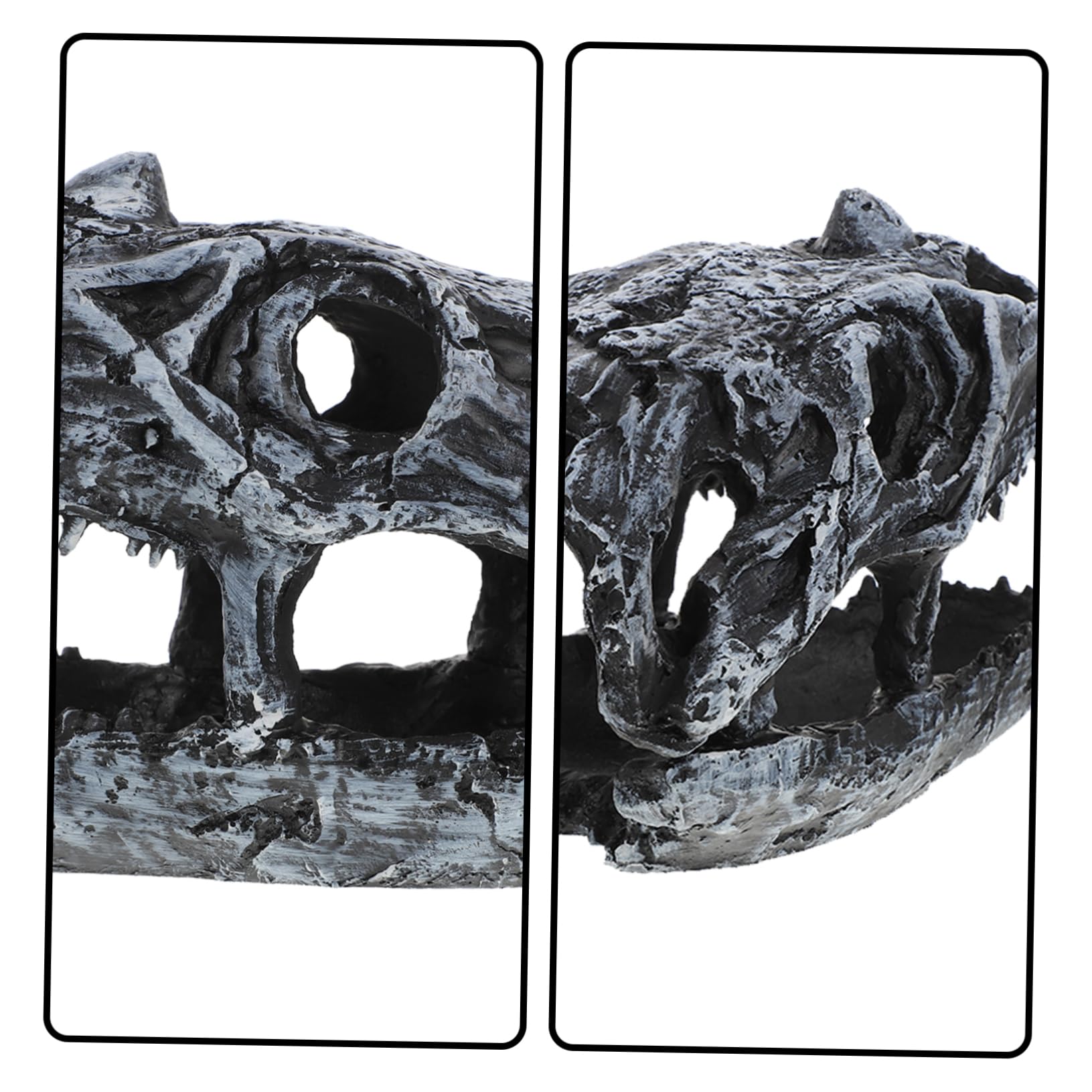 POPETPOP 2 Pièces Ramper Animal de Compagnie crâne esquiver décorations d'aquarium squelettes Decoration Aquarium Ornement d'aquarium de Reptiles cachette d'aquarium Ornement d'aquarium