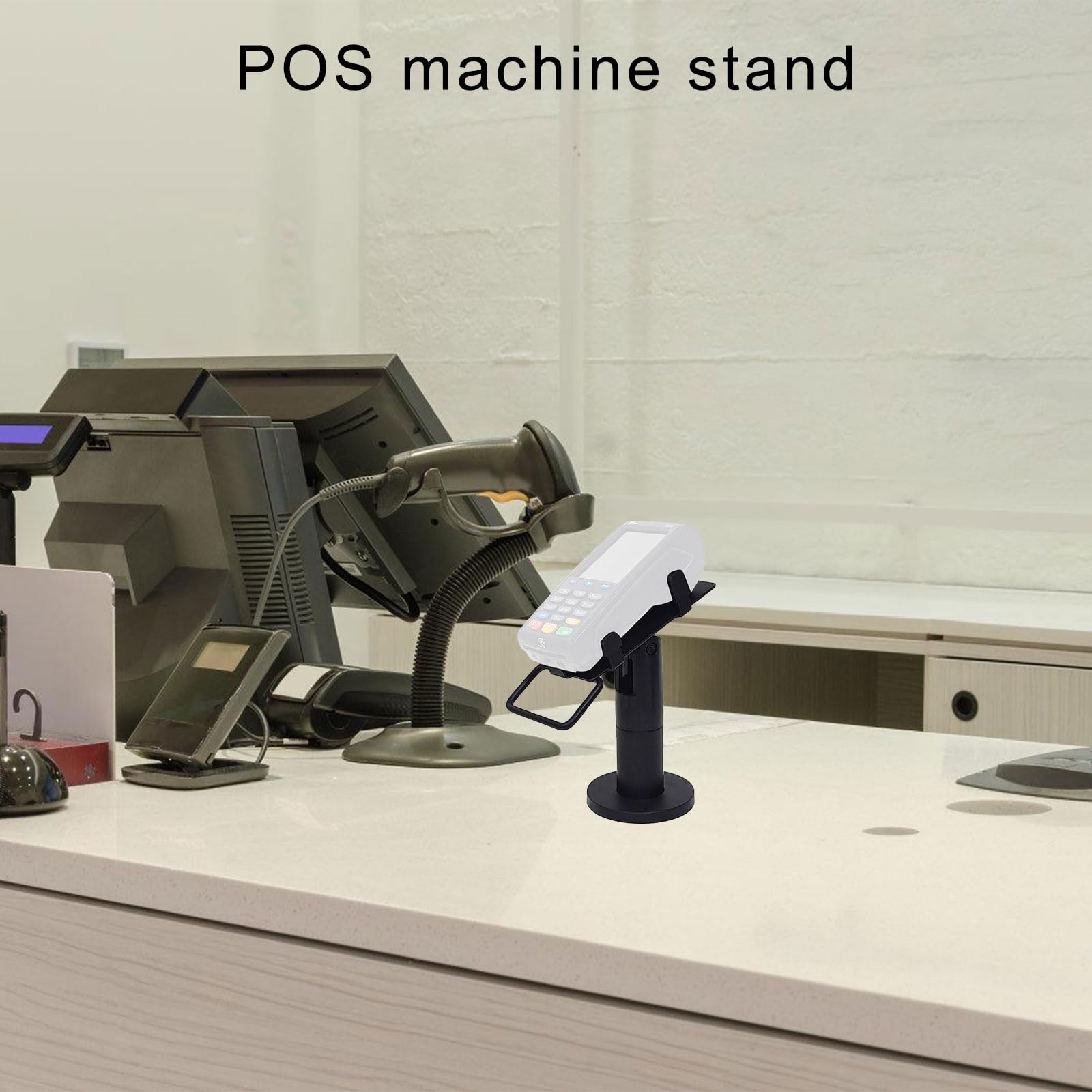 Supporto ergonomico regolabile POS installazione senza attrezzi lettore di carte di credito rack per banco negozio supporto terminale carta di credito