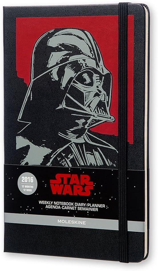 Moleskine 2016 Star Wars Limited Edition Weekly Notebook, 12M, Large, Black, Hard Cover (5 x 8.25)