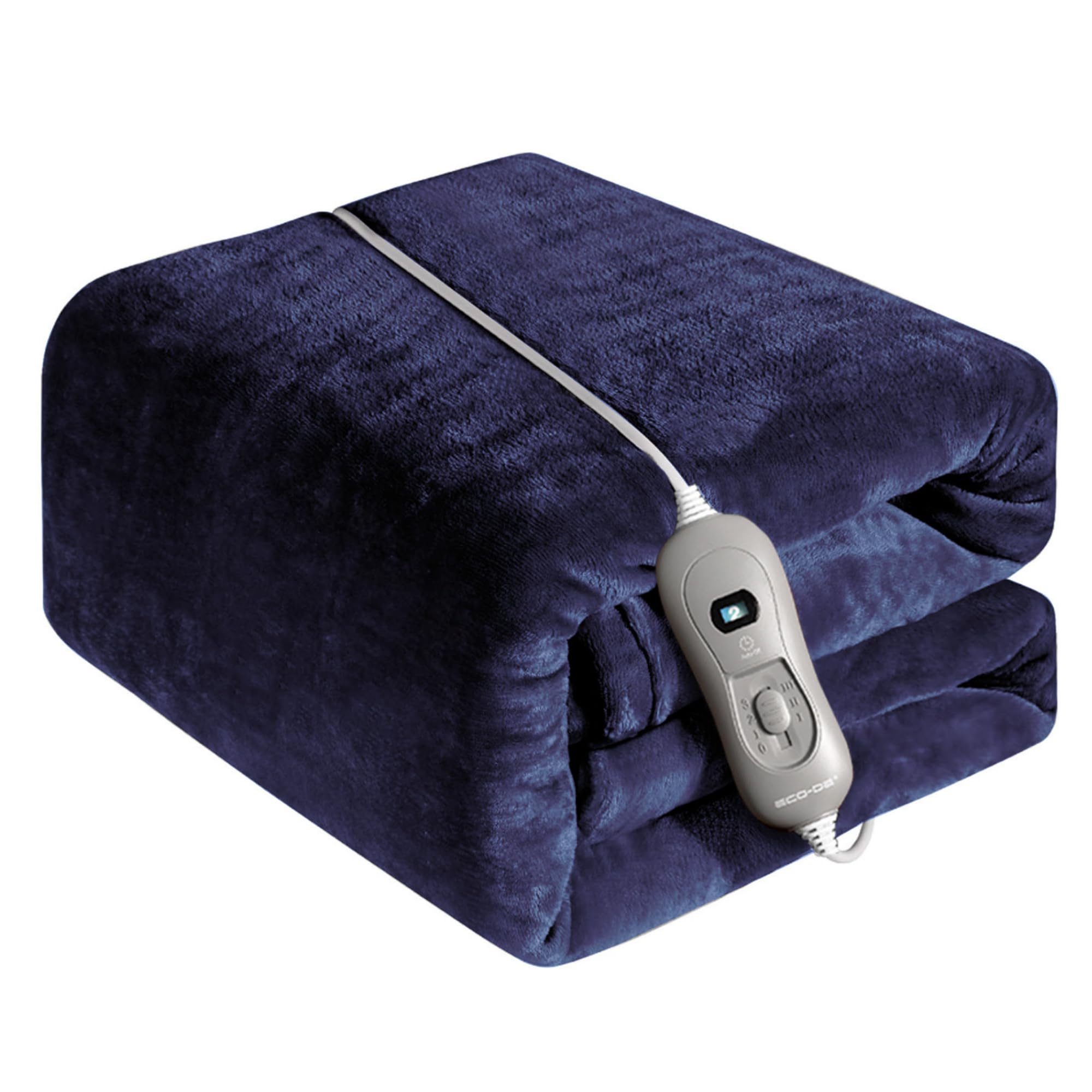 ECODE® Coperta Elettrica Matrimoniale Riscaldante Grande – Termocoperta e Caldo Plaid Termico Elettrico con Telecomando e Timer - Coperte Riscaldabili per Letto Divano o Ufficio 3 Livelli di Calore