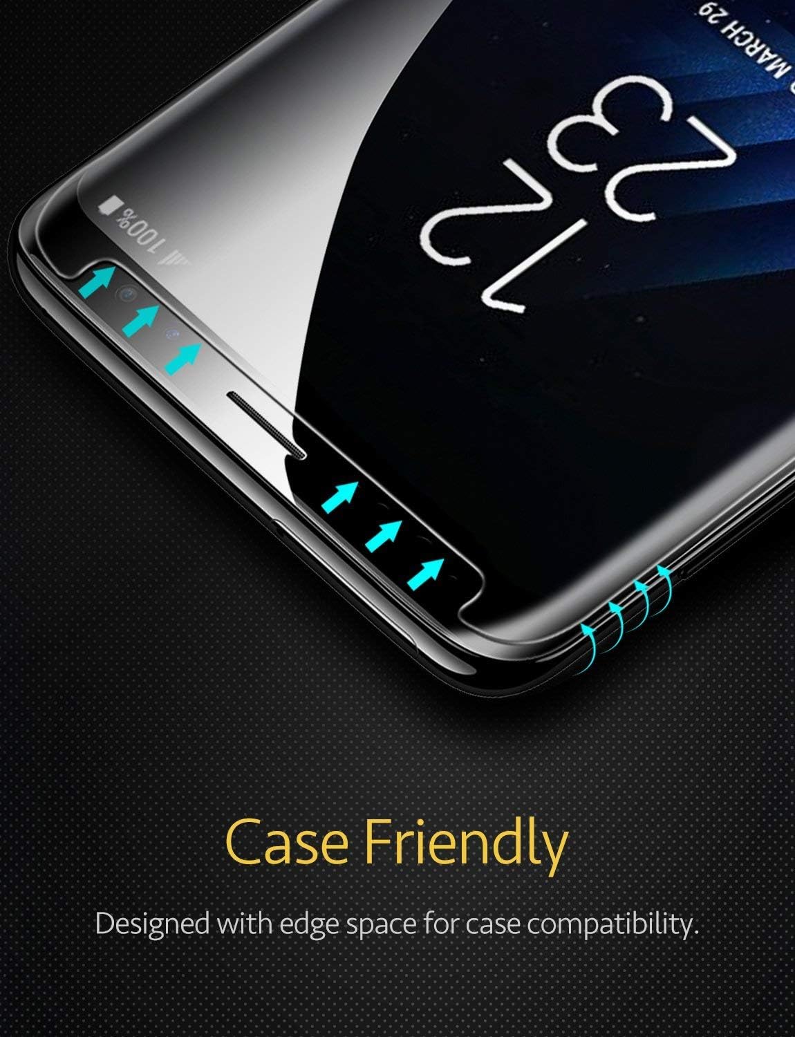 ESR Screen Protector Compatible for The Galaxy S9+ Plus, (2-Pack) Tempered Glass Screen Protector [Force Resistant Up to 11 Pounds] Case Friendly Compatible for Samsung Galaxy S9+ Plus 2018 Released