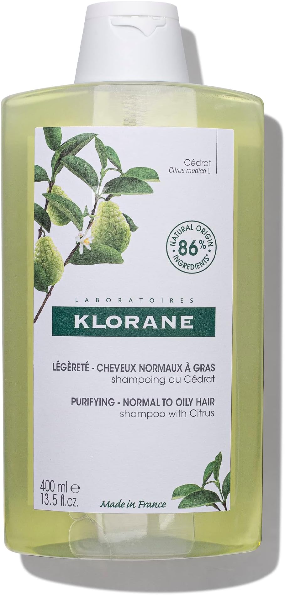 Purifying Shampoo with Citrus – Clarifies & Detoxifies Hair & Scalp, Removes Buildup – Silicone, Paraben & Sulfate Free – 13.5 fl. oz.