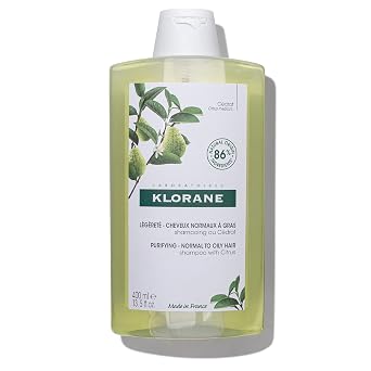 Klorane Purifying Shampoo with Citrus Clarifies & Detoxifies Hair & Scalp, Removes Buildup Silicone, Paraben & Sulfate Free 13.5 fl. oz.