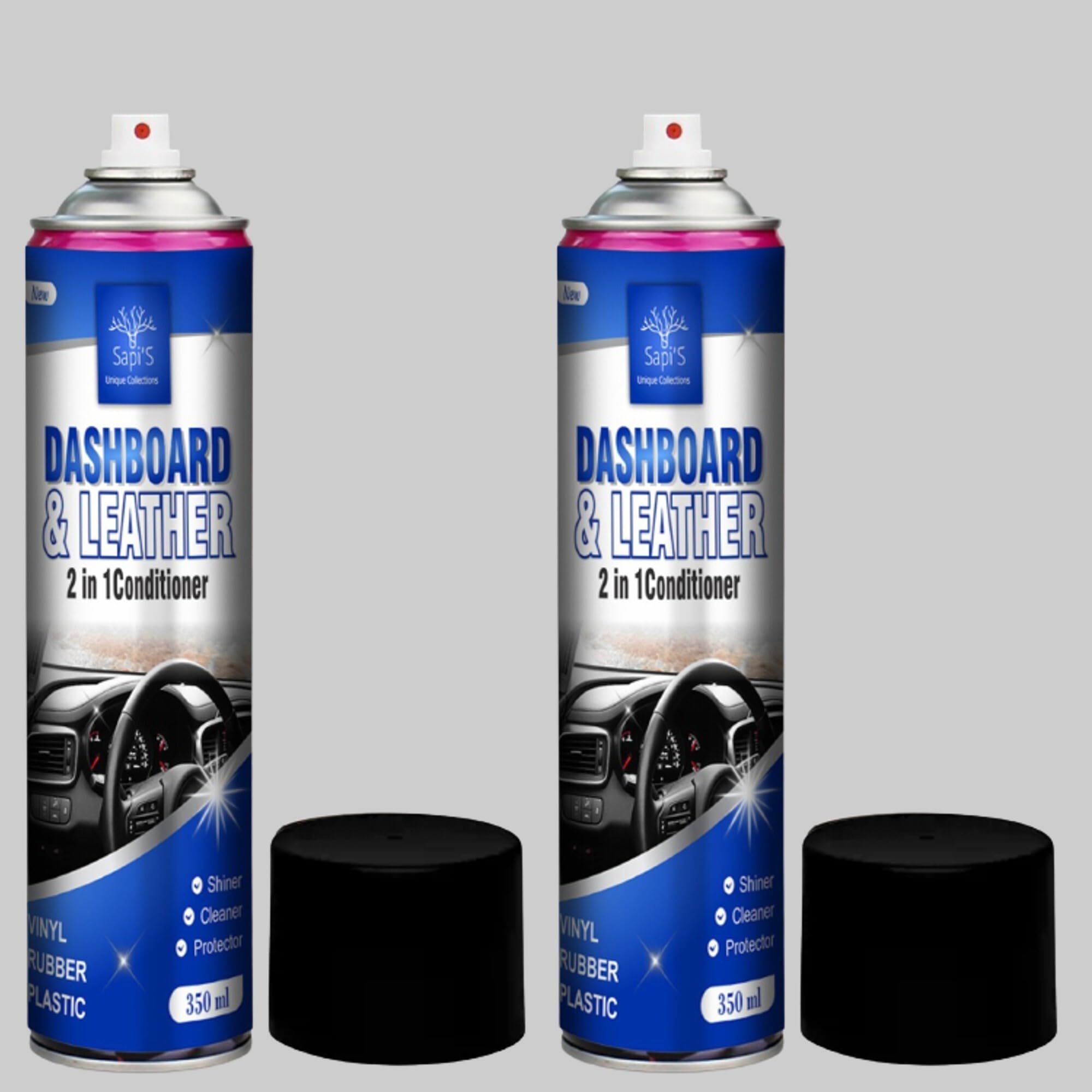 SAPI'S 2-in-1 Dashboard & Leather Cleaner (700ml), Foam Cleaner, Conditioner & Protector for Car Interior - Pack of 2-image-4