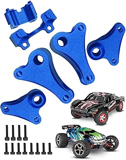 Rcarmumb Front Rear Rocker Arms Upgrades Part for 1/16 E-Revo 71076-3;Mini Slash 70054-1,2PCS Alloy Aluminum Front Rocker Arm & Rear Rocker Arm Hops Up Upgrades Part,Navy Blue