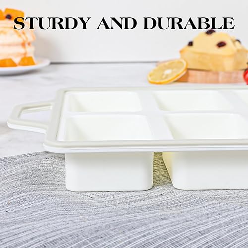 Miniatura 47 de Vinino Paquete de 2 moldes de pan de silicona con marco reforzado de metal, 9.5 x 5 pulgadas, silicona antiadherente de 1 libra, sartén para Rojo