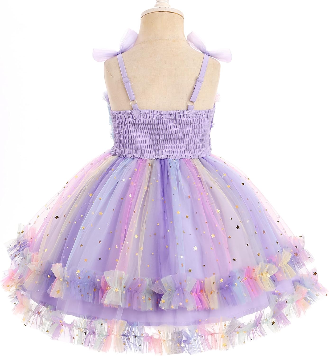 Baby Girl Birthday Dress, Toddler Confetti Tulle Tutu Dress for Cake Smash Party Photo Shoot