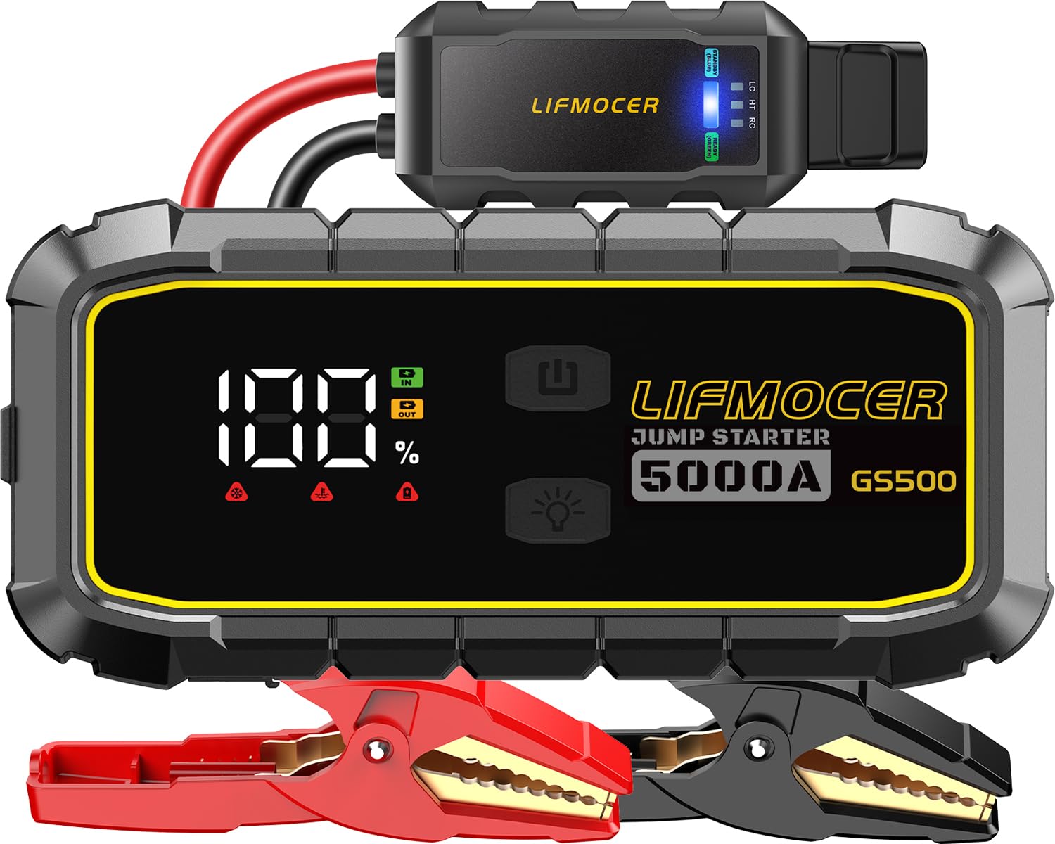 5000A Car Jump Starter-GS500 Car Battery Jump Starter for Up to ALL Gas and 10 0L Diesel Engines