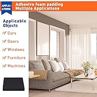 Vista 7 de MAGZO 8 almohadillas de espuma adhesiva de 1/2 pulgada de grosor x 4 x 4 pulgadas, láminas de espuma de celda cerrada, almohadillas autoadhesivas