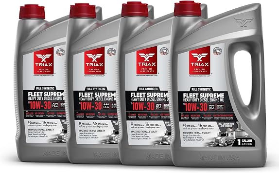 Triax Fleet Supreme ESP 10W-30 API CK-4 Full Synthetic Heavy Duty Diesel Engine Oil | Moly Boron Friction Modified | Extended Drain 4 Gallon Pack