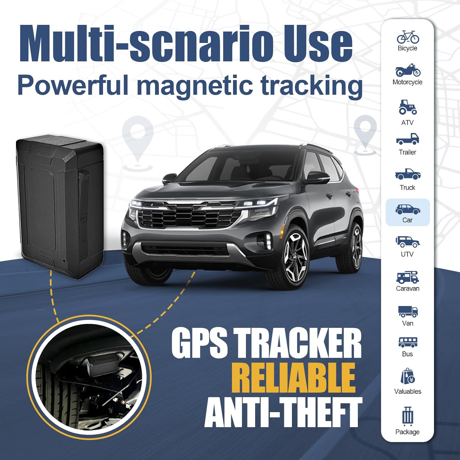 4G20 Mini GPS Tracker for Vehicles No Monthly Fee, Portable Real Time GPS Tracking Devices Hidden, 4G SIM and Data Included, Magnetic Location Tracker, Trip History, GeoFence, Speeding Alerts