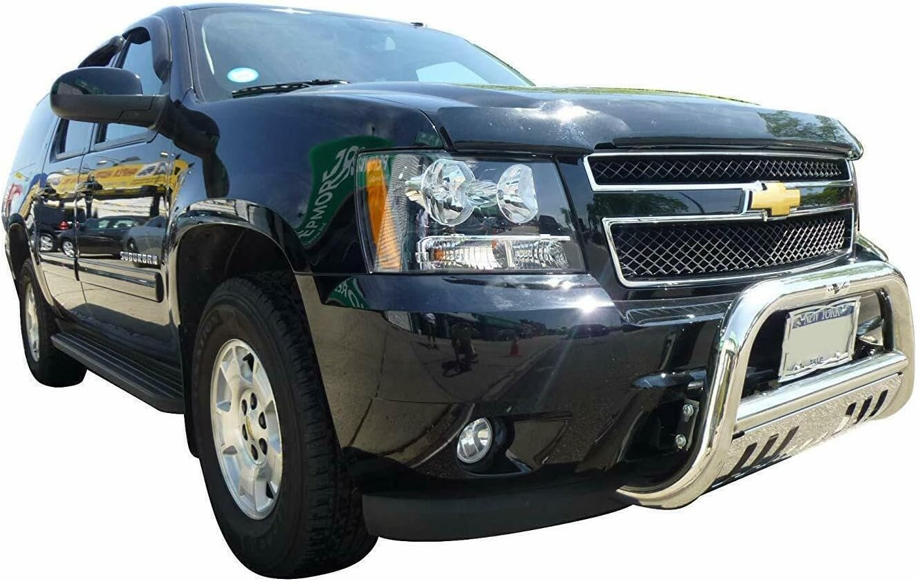 3" Bull Bar Push Bumper Grille Guard Compatible with 2007 Chevy Silverado 1500/2008-2013 GMC Sierra 1500