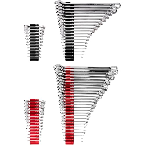 TEKTON Stubby and Standard Length Combination Wrench Set with Modular Organizers, 71-Piece (1/4-1-1/4 in., 6-32 mm) | WCB95902