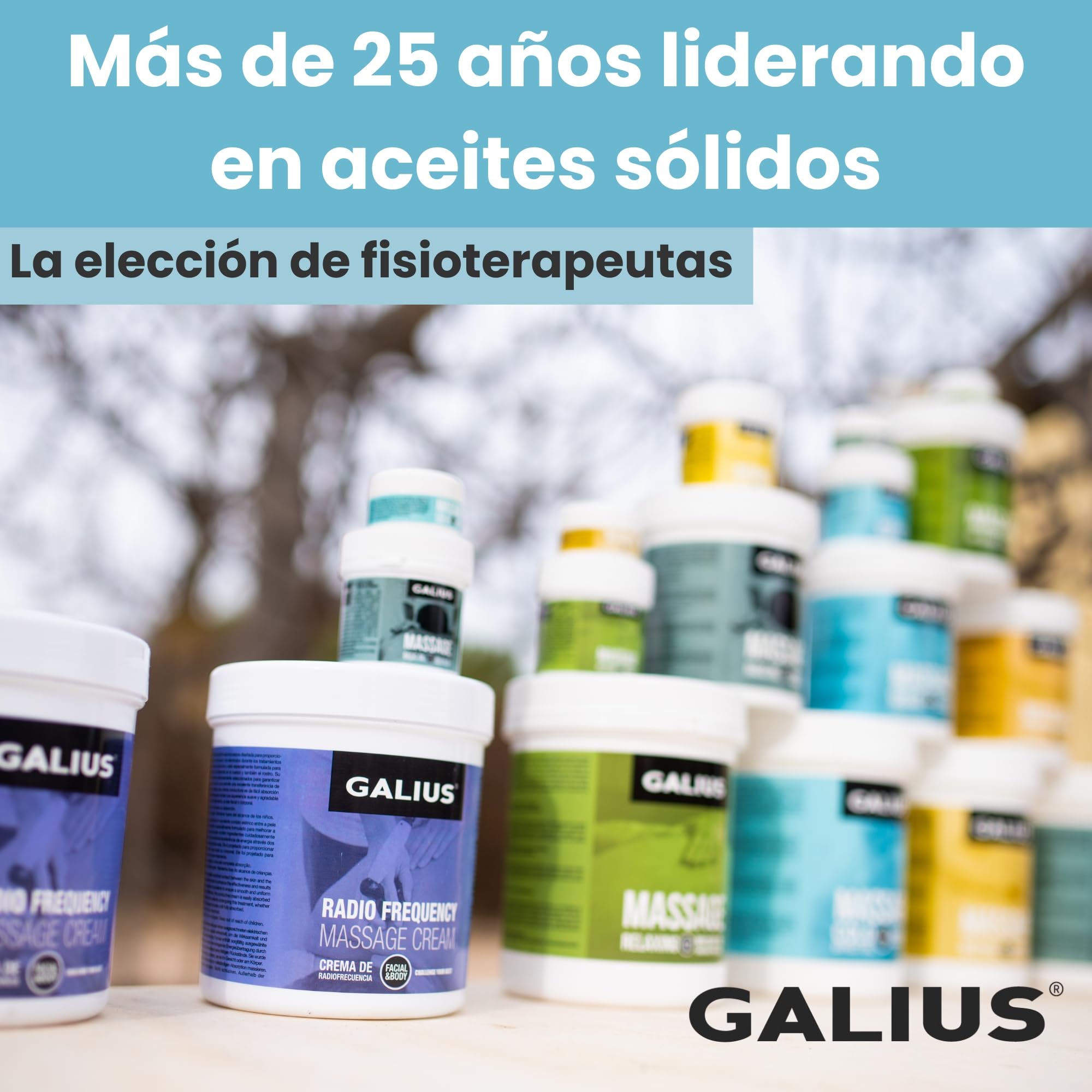 Galius - Aceite Esencial Sólido Efecto Frío - Aceites Esenciales para Profesionales del Masaje y Deportistas - Aceite Corporal con Arnica - Alivio Estrés y Tensión Muscular - Aroma Refrescante 1000ml