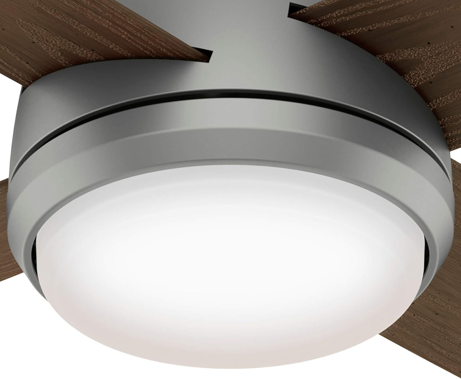 Free Shipping Offer Hunter Oceana Indoor / Outdoor Ceiling Fan with LED Lights and Wall Control, 52, Matte Silver