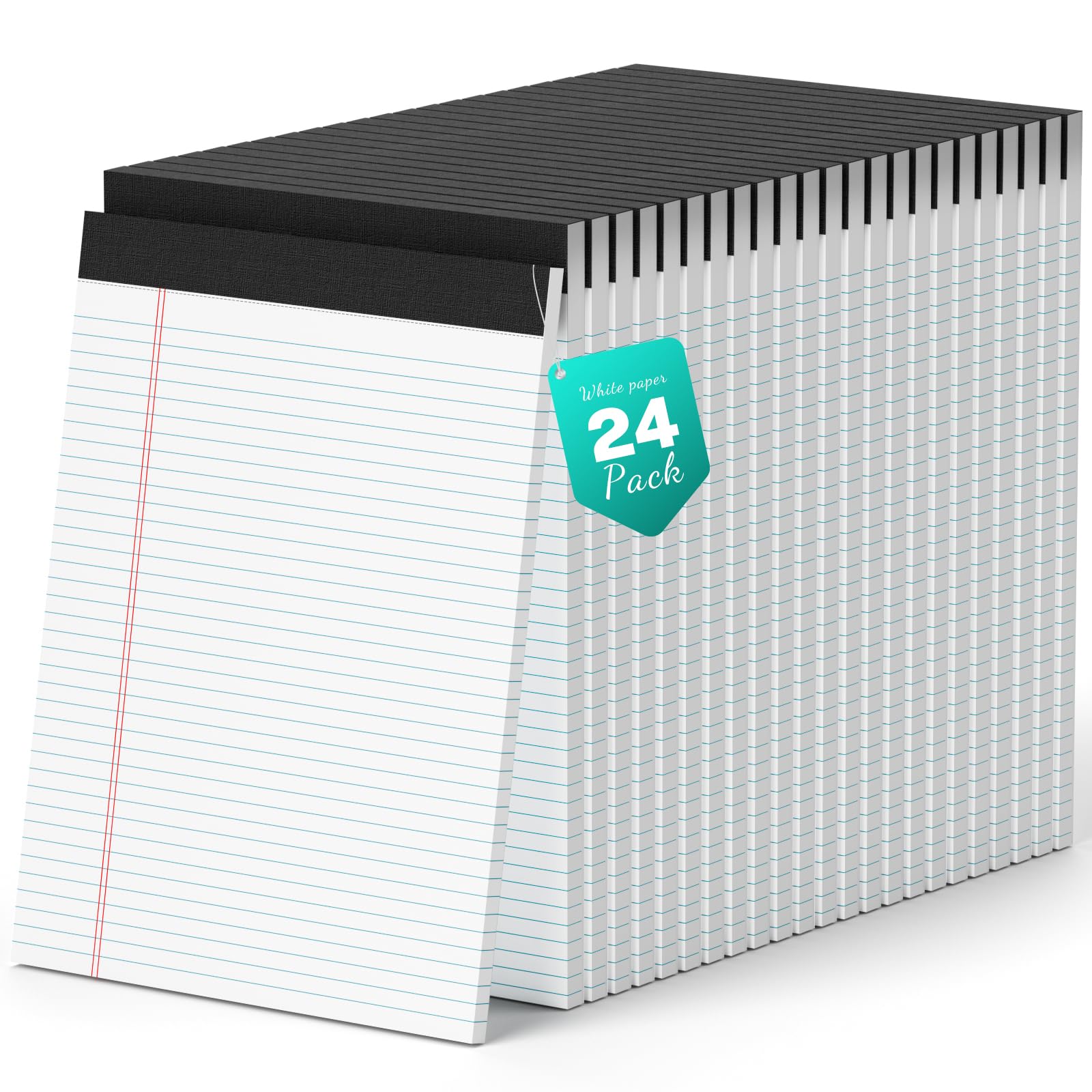 720 Sheets Legal Pads 8 5 x 11 College Ruled White Paper Note Pads 24 Pack Clear Print