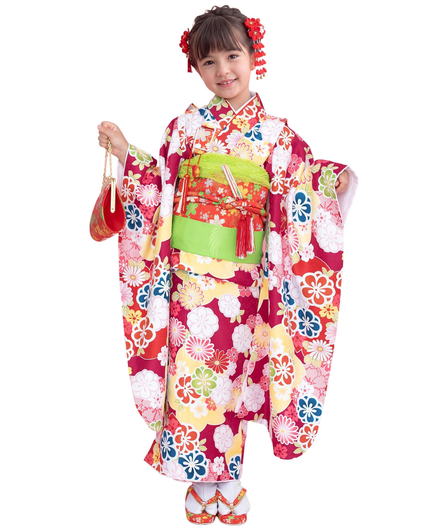 Amazon | [KYOETSU] [キョウエツ] 七五三 着物 7歳 女の子 フルセット