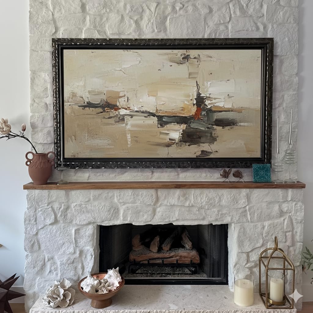 Black TV frame 55" (Baroque Noir, 55-LS03) - Compatible ONLY with Samsung The Frame TV and Pro TVs (Fits 2021-2026, LS03A, LS03B,LS03C,LS03D,LS03FA,LS03FW)