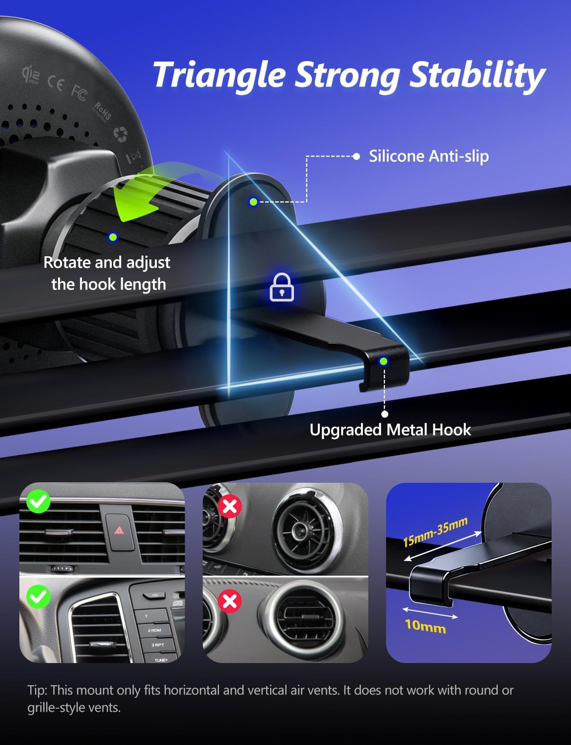 for Qi2.2 25W magsafe car mount charger, Magnetic Phone Holder with RGB Light, Wireless Car Charger 25W, Fast Charging For iPhone 17 Pro Max 16-12 Series, Galaxy S26 Ultra, Google Pixel 10 Pro