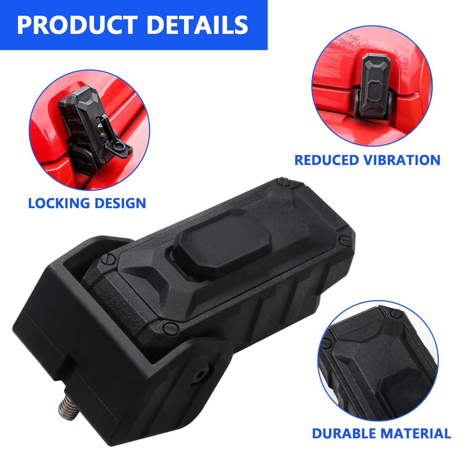 Hood Latch Lock Catch for 2026 2025 2024 2023 2022 2021 2020 2019 2018 Jeep Wrangler JL 4XE Gladiator JT 2Door 4Door Exterior Accessories, Eliminate Hood Flutter, Black Blade Model, 2Pcs