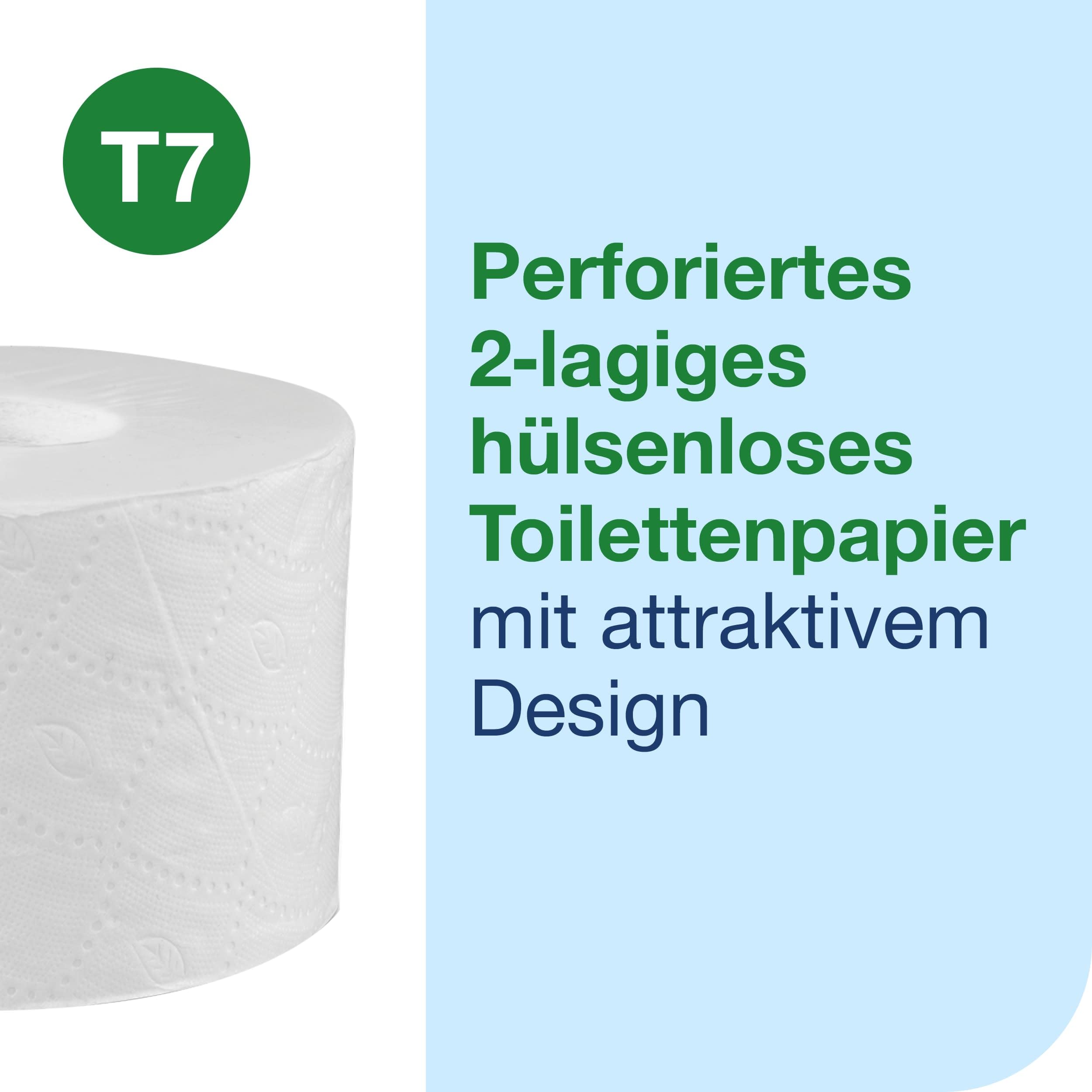 Tork OptiServe 472630 Sleeveless Toilet Paper White T7, Advanced, 2-Ply, 24 × 820 Sheets