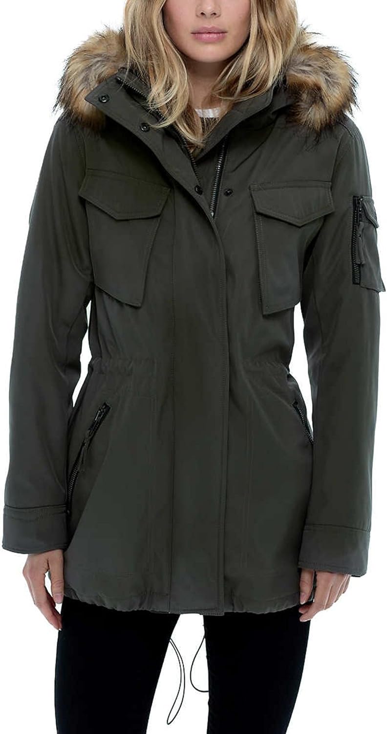 S13 New York Ladies' Anorak Jacket (Military Green, Small)