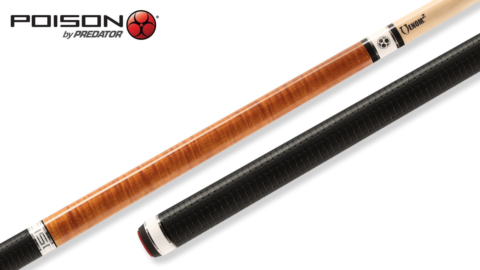 Poison Strychnine-3 Pool Cue with Venom² Low-Deflection Shaft