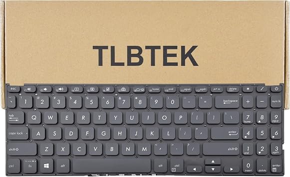 TLBTEK Backlight Laptop Keyboard Replacement Compatible with Asus Vivobook 15 F512 F512DA F512JA F512FA F512UA, Vivobook X512 X512FA X512DA X512JA X512UA Series Laptop